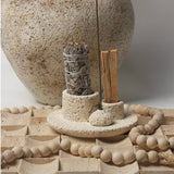 Nordic 4-in-1 Candle Holder,Sage,Incense & Palo Santo Burner