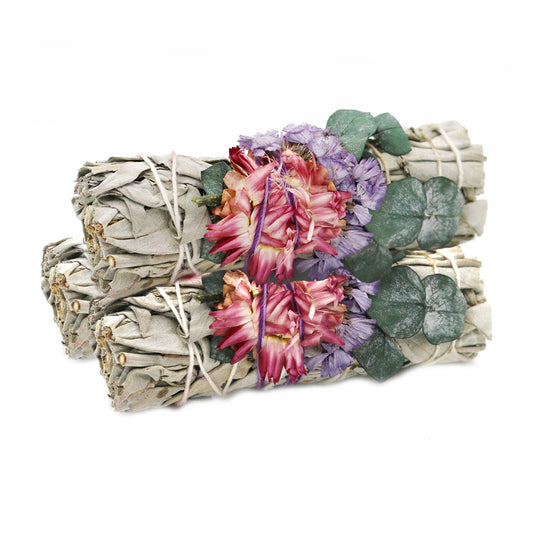 Fairy Dreams Floral White Sage Smudge Stick