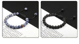 8mm Tiger Eye Stone Beads Bracelet Adjustable Braided Rope