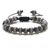 8mm Tiger Eye Stone Beads Bracelet Adjustable Braided Rope