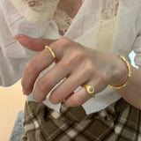 Vintage tiger eye stone rings for women classic charm