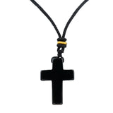 Yellow Tiger Eye 22x30mm Cross Shaped Gemstone Pendant