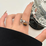 Tiger's Eye energy protection minimalist ring
