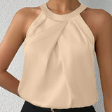 Summer High End Satin Tank Shirt