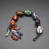 Handmade Healing Crystal Window Car Charm 7 Chakras Home Decoration Accessories Chakra Balancing Reiki Yoga Meditation Car Decor