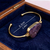 Jewelry Healing Purple Pink Crystal Hand Winding Irregular Natural Amethyst Strawberry Rose Quartz Women Bracelet