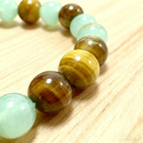 European American Tiger Eye Raw Stone Bracelet Natural Crystal Women's Fashion Handmade Beaded Jewelry Gift For Girlfriends