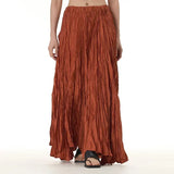 Elegant Drape Crumpled  Summer Elastic Waist