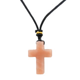 Yellow Tiger Eye 22x30mm Cross Shaped Gemstone Pendant