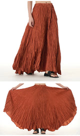 Elegant Drape Crumpled  Summer Elastic Waist