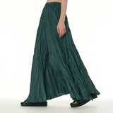 Elegant Drape Crumpled  Summer Elastic Waist