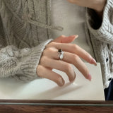 Sterling Silver Tiger's Eye Zircon Ring For Women