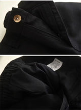 Cotton Linen Straight Trousers Elastic High Waist Wild Wide Leg Pants