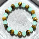 European American Tiger Eye Raw Stone Bracelet Natural Crystal Women's Fashion Handmade Beaded Jewelry Gift For Girlfriends