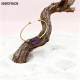 Jewelry Healing Purple Pink Crystal Hand Winding Irregular Natural Amethyst Strawberry Rose Quartz Women Bracelet