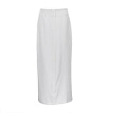 Casual White Straight Skirts  Elegant High Waist Long