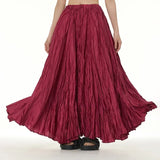 Elegant Drape Crumpled  Summer Elastic Waist