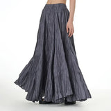 Elegant Drape Crumpled  Summer Elastic Waist