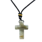 Yellow Tiger Eye 22x30mm Cross Shaped Gemstone Pendant