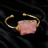 Jewelry Healing Purple Pink Crystal Hand Winding Irregular Natural Amethyst Strawberry Rose Quartz Women Bracelet