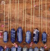 Healing Crystal Quartz Double Point Terminated Pendant Necklace For Women Citrines Amethysts Quartz Boho Necklace Gift For Her