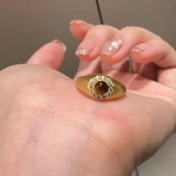 Vintage tiger eye stone rings for women classic charm