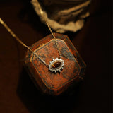 Ring Shiny Cubic Zirconia Retro Court Style Luxury