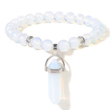 Natural Tiger Eye Stone Bracelet Hexagonal Column Pendant Bracelet Men Agates Crystal Charm Bracelets Women Reiki Yoga Jewelry