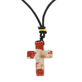 Yellow Tiger Eye 22x30mm Cross Shaped Gemstone Pendant
