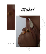 Vintage Stainless Steel Tiger Eye Stone Ring