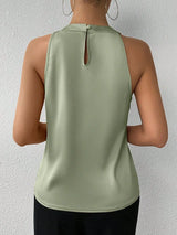 Summer High End Satin Tank Shirt