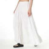 Elegant Drape Crumpled  Summer Elastic Waist
