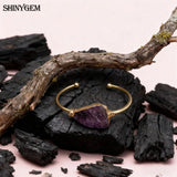 Jewelry Healing Purple Pink Crystal Hand Winding Irregular Natural Amethyst Strawberry Rose Quartz Women Bracelet