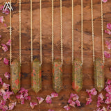 Healing Crystal Quartz Double Point Terminated Pendant Necklace For Women Citrines Amethysts Quartz Boho Necklace Gift For Her