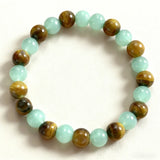 European American Tiger Eye Raw Stone Bracelet Natural Crystal Women's Fashion Handmade Beaded Jewelry Gift For Girlfriends