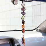 Handmade Healing Crystal Window Car Charm 7 Chakras Home Decoration Accessories Chakra Balancing Reiki Yoga Meditation Car Decor