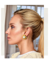 Natural Tiger's-eye Stone Stainless Steel Golden Stud Earrings 18k PVD Plated Waterproof Fashion Metal Daily Charm Jewelry