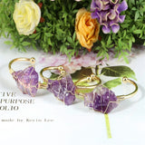 Irregular Citrine Stone Healing Crystal Bracelet Handmade Boho Wire Wrapped Cuff Bracelet for Womens Girls Ladies