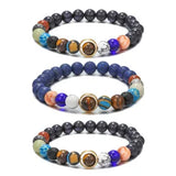 European American Tiger Eye Raw Stone Bracelet Natural Crystal Women's Fashion Handmade Beaded Jewelry Gift For Girlfriends