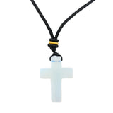 Yellow Tiger Eye 22x30mm Cross Shaped Gemstone Pendant