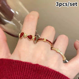 Vintage Tiger's-eye Stone Rings For Women Girls Golden Sunflower