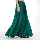 Elegant Drape Crumpled  Summer Elastic Waist