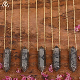 Healing Crystal Quartz Double Point Terminated Pendant Necklace For Women Citrines Amethysts Quartz Boho Necklace Gift For Her