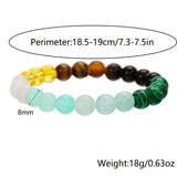 European American Tiger Eye Raw Stone Bracelet Natural Crystal Women's Fashion Handmade Beaded Jewelry Gift For Girlfriends