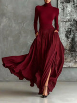 Elegant Long Skirt Sets Women Autumn Winter Long Sleeve Slim T-shirt Tops And Maxi Skirts Dress Two Piece Set
