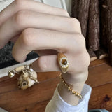 Vintage tiger eye stone rings for women classic charm