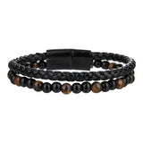 European American Tiger Eye Raw Stone Bracelet Natural Crystal Women's Fashion Handmade Beaded Jewelry Gift For Girlfriends