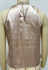 Summer High End Satin Tank Shirt
