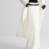 Casual White Straight Skirts  Elegant High Waist Long