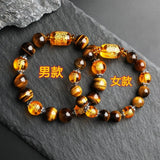 Tiger Eye Bracelet Lucky Wealth Charm for Men Women